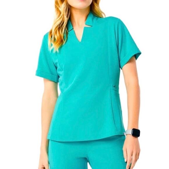 FIGS Inala Slim Top - Oasis - XS - Picture 2 of 16